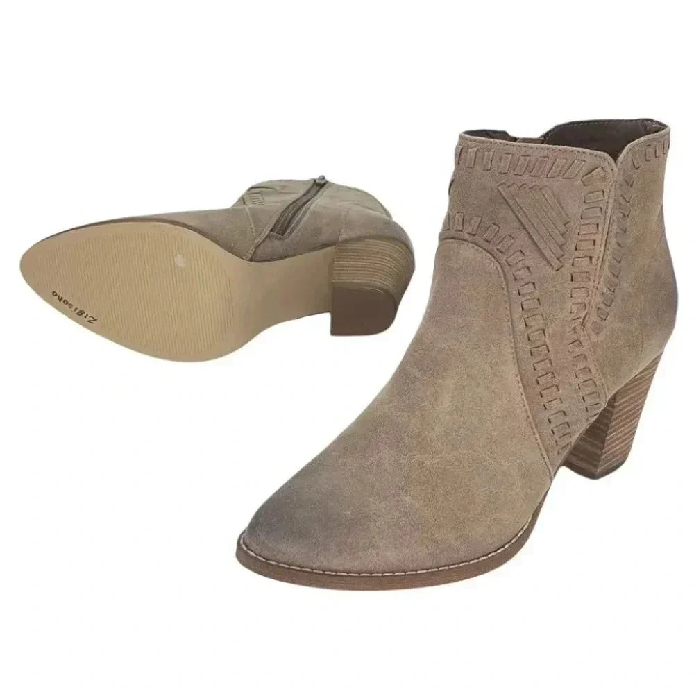 Zigi Soho Halyn Taupe Womens Ankle Boots Size 10M - Picture 12 of 13